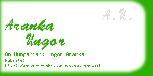 aranka ungor business card